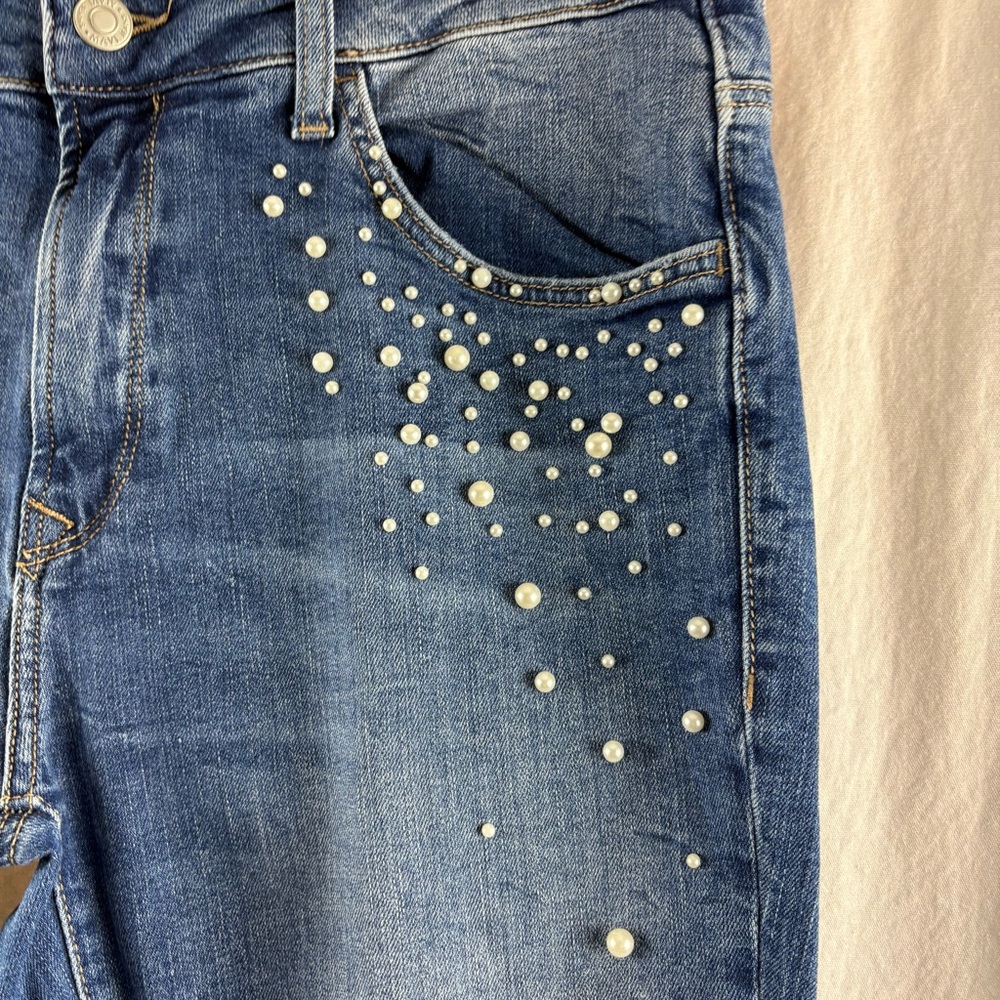 Mavi Tess Faux Pearl High Rise Super Skinny Jeans 31 - Picture 4 of 10